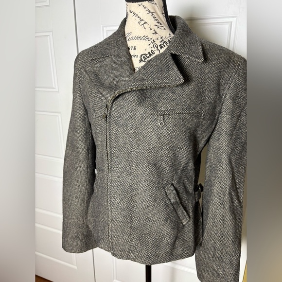 Lauren Ralph Lauren Tweed Moto Jacket Blazer - Picture 5 of 8